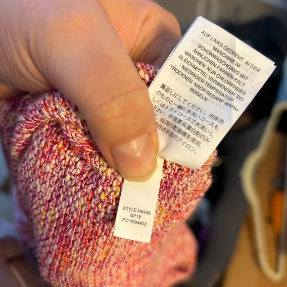 J.CREW RED MARLED KNIT BELL SLEEVE V-NECK SWEATER - Picture 5 of 5